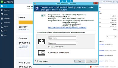 Utility Application Pop up